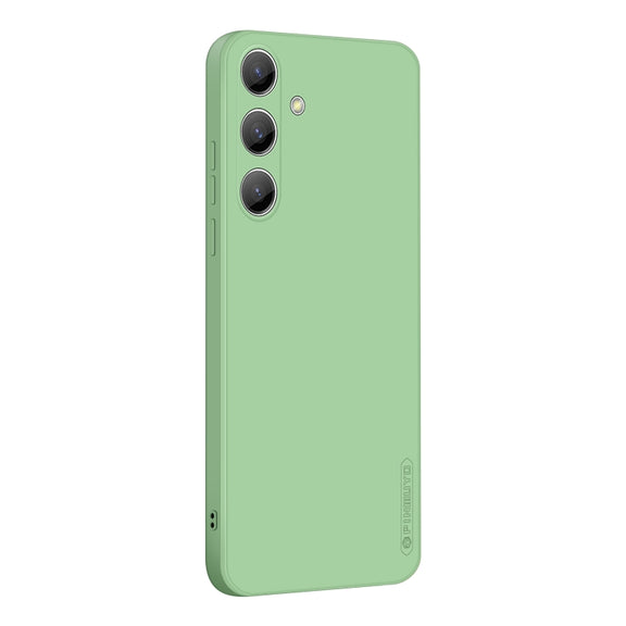 For Samsung Galaxy S25 5G PINWUYO Sense Series Liquid Silicone TPU Phone Case(Green)