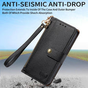For iPhone 16e Love Zipper Lanyard Leather Phone Case(Black)