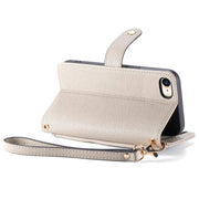 For iPhone 16e Love Zipper Lanyard Leather Phone Case(Gray)
