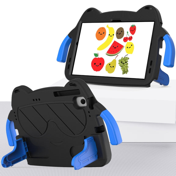 For Lenovo Tab M10 Plus TB-125 2022 Ice Baby EVA Shockproof Hard PC Tablet Case(Black+Blue)