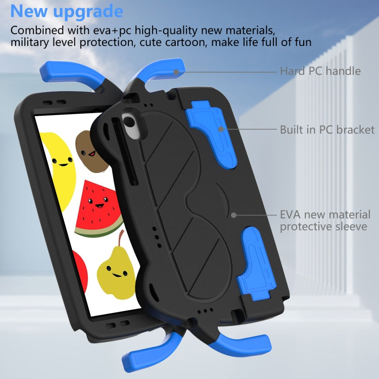 For Lenovo Tab M10 Plus TB-125 2022 Ice Baby EVA Shockproof Hard PC Tablet Case(Black+Blue)