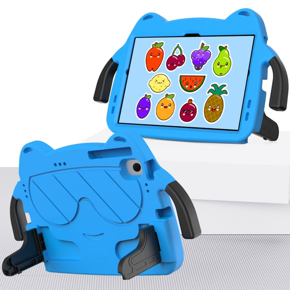 For Lenovo Tab M10 Plus TB-125 2022 Ice Baby EVA Shockproof Hard PC Tablet Case(Sky Blue+Black)