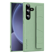 For Samsung Galaxy S25 5G Skin Elastic Wrist Grip Back Cover Phone Case(Light Green)
