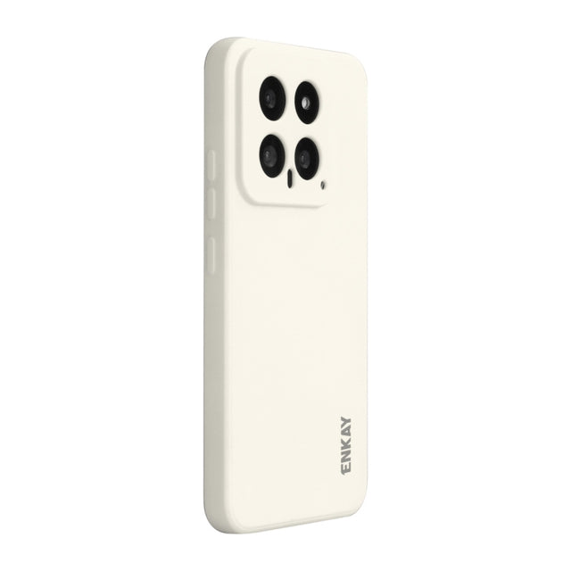 For Xiaomi 14 ENKAY Hat-Prince Liquid Silicone Shockproof Soft Phone Case(Beige)