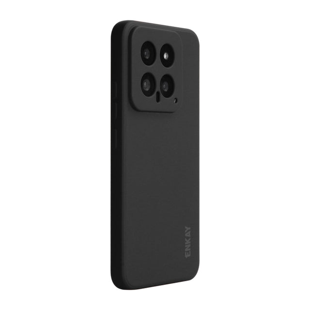 For Xiaomi 14 ENKAY Hat-Prince Liquid Silicone Shockproof Soft Phone Case(Black)