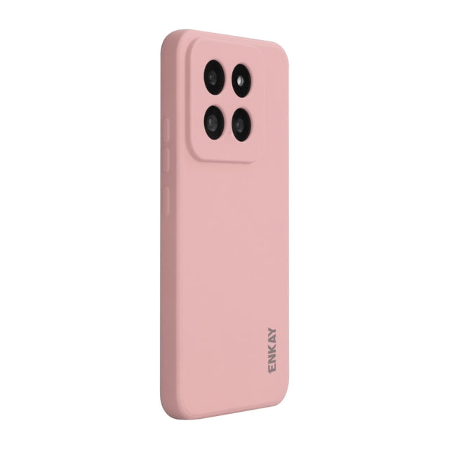 For Xiaomi 14 Pro ENKAY Hat-Prince Liquid Silicone Shockproof Soft Phone Case(Pink)