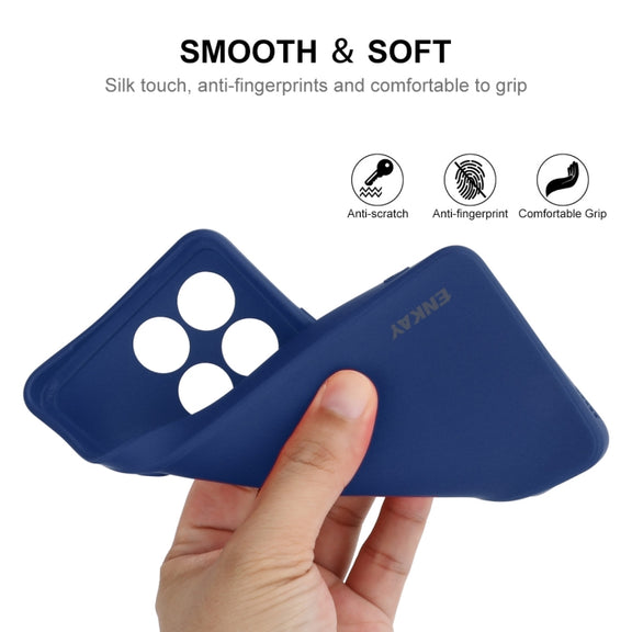 For Xiaomi Poco F6 Pro / Redmi K70 ENKAY Hat-Prince Liquid Silicone Shockproof Soft Phone Case(Black)