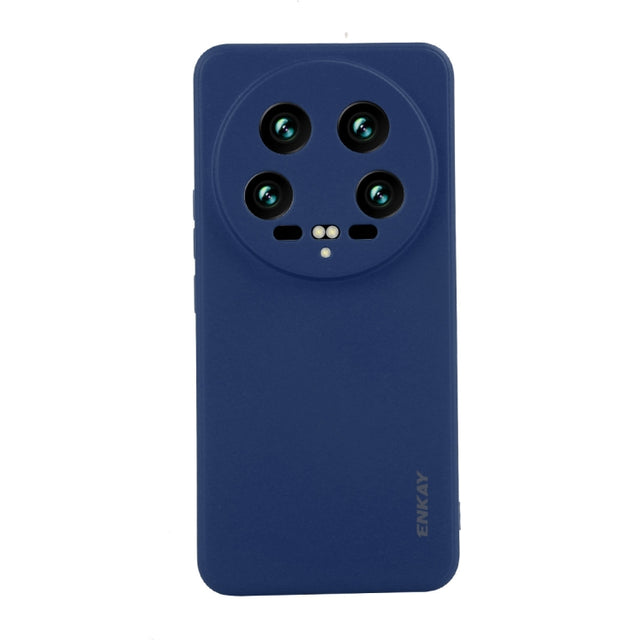 For Xiaomi 14 Ultra ENKAY Hat-Prince Liquid Silicone Shockproof Soft Phone Case(Dark Blue)