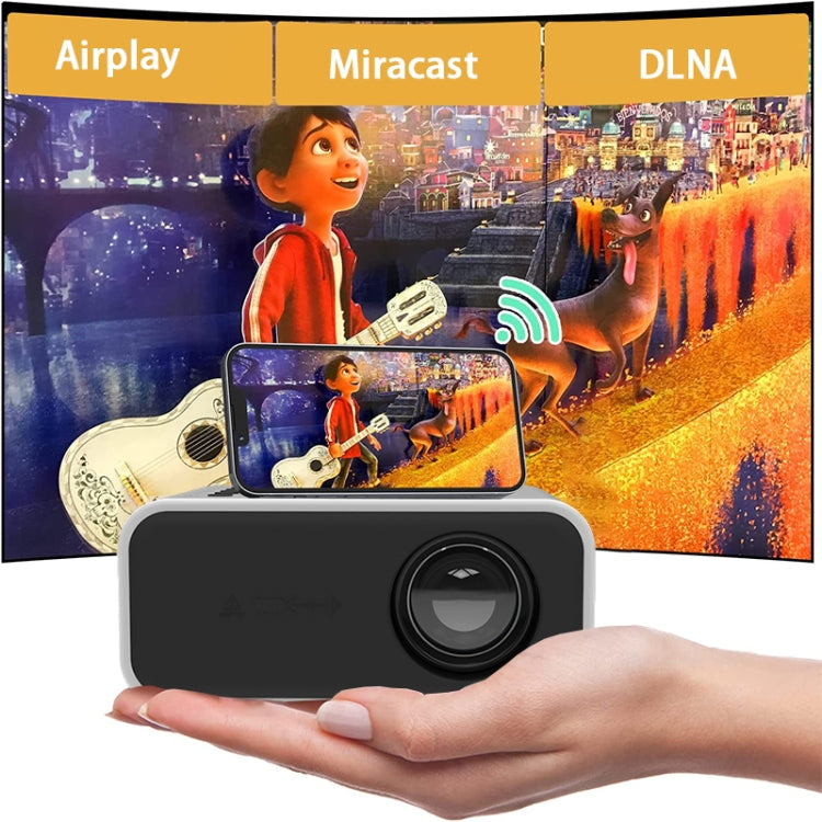 YT300 Home Multimedia Mini Remote Projector Support Mobile Phone(AU Plug White)