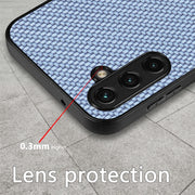 For Samsung Galaxy S25+ 5G Carbon Fiber Texture Leather Back Cover Phone Case(Brown)