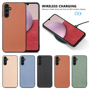 For Samsung Galaxy S25+ 5G Carbon Fiber Texture Leather Back Cover Phone Case(Brown)