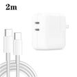 35W PD3.0 USB-C / Type-C Dual Port Charger with 2m Type-C to Type-C Data Cable, US Plug - free shipping - PMC TechLife - Order now!