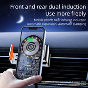 C12 Wireless Fast Charging Car Bracket Interior Cup Air Outlet Fixing Clip Induction Luminous LOGO