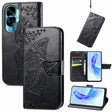 For Honor 90 Lite Butterfly Love Flower Embossed Leather Phone Case(Black) - Huawei Cases by PMC TechLife | Online Shopping South Africa | PMC TechLife