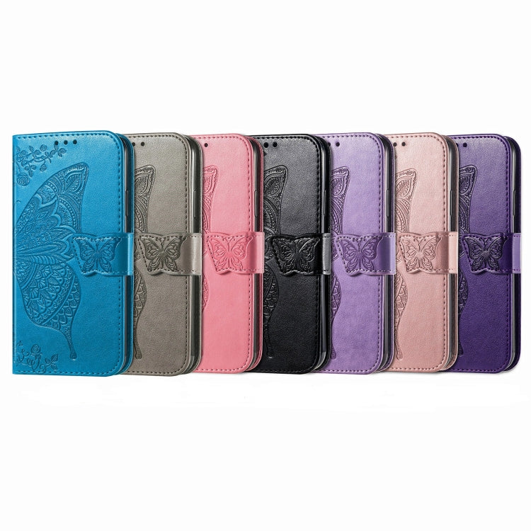 For Honor 90 Lite Butterfly Love Flower Embossed Leather Phone Case(Black)