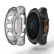 For Garmin Fenix 8 AMOLED / MIP 47mm ENKAY Hat-Prince Transparent TPU Frame Drop Protection Case(Grey) - free shipping - PMc TechLife - Order now!