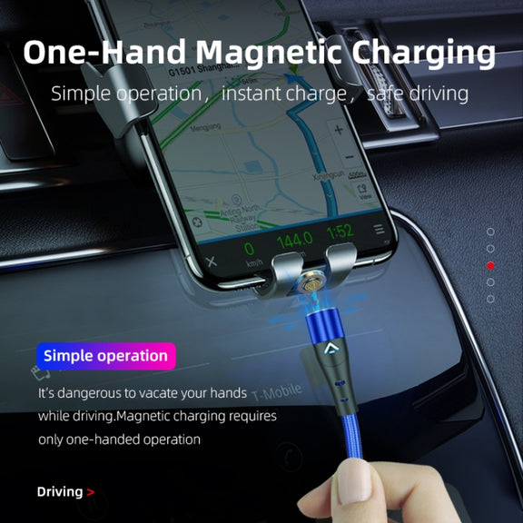 ENKAY 3A USB to 8 Pin Magnetic Fast Charging Data Cable with LED Light, Length:2m(Silver)