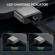 ENKAY 140W USB-C / Type-C to MagSafe 3 Nylon Braided Magnetic Charging Cable with LED Indicator for MacBook 6.6FT(Blue)