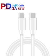 GaN PD65W Type-C x 2 + USB3.0 Charger with Type-C to Type-C Data Cable ,EU Plug(Black)