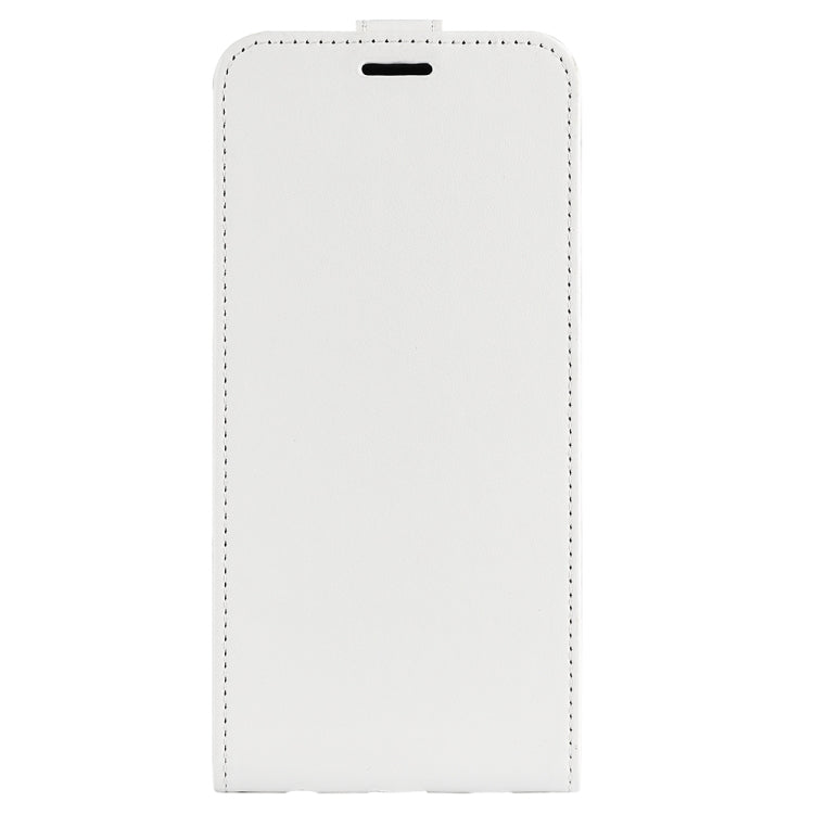 For iPhone 16 Pro R64 Texture Single Vertical Flip Leather Phone Case(White)