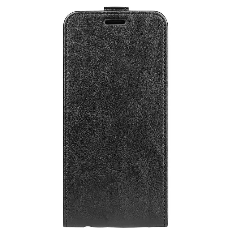 For iPhone 16e R64 Texture Single Vertical Flip Leather Phone Case(Black)