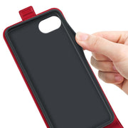 For iPhone 16e R64 Texture Single Vertical Flip Leather Phone Case(Red)