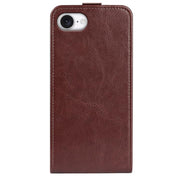 For iPhone 16e R64 Texture Single Vertical Flip Leather Phone Case(Brown)