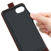 For iPhone 16e R64 Texture Single Vertical Flip Leather Phone Case(Brown)