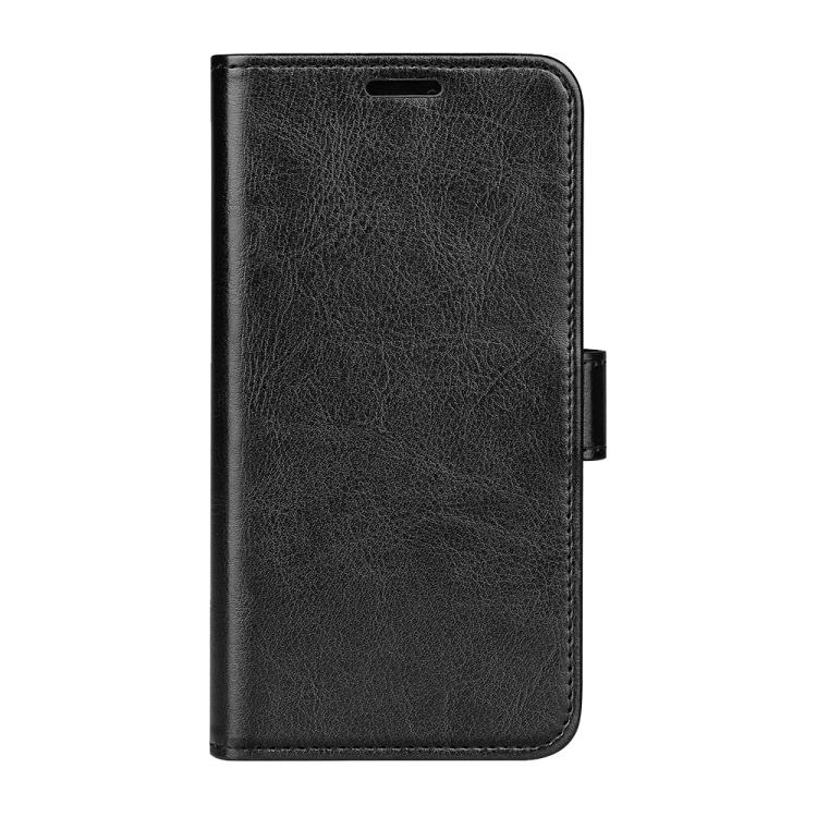 For iPhone 16e R64 Texture Horizontal Flip Leather Phone Case(Black)