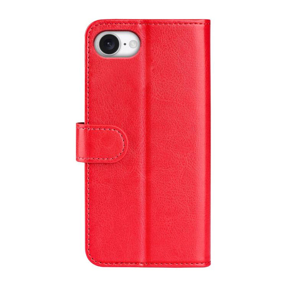 For iPhone 16e R64 Texture Horizontal Flip Leather Phone Case(Red)