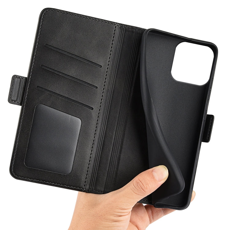 For iPhone 16 Pro Max Dual-side Magnetic Buckle Horizontal Flip Leather Phone Case(Black)
