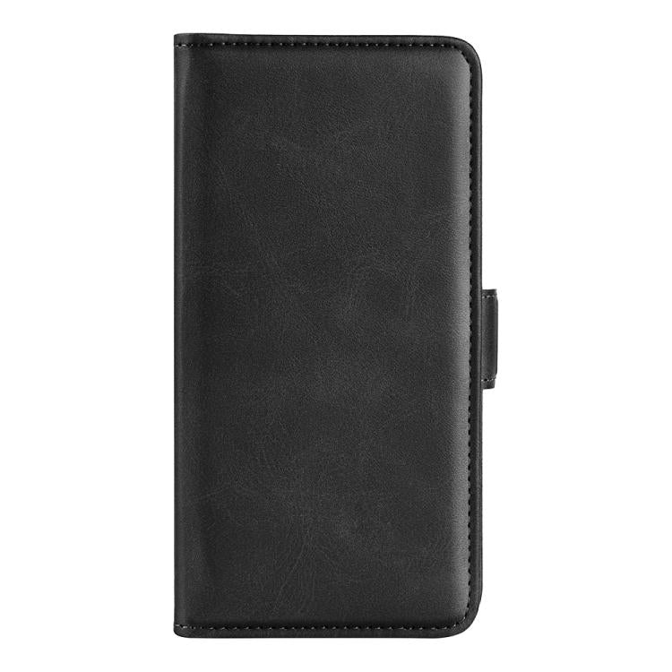 For iPhone 16e Dual-side Magnetic Buckle Horizontal Flip Leather Phone Case(Black)
