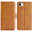 For iPhone 16e Dual-side Magnetic Buckle Horizontal Flip Leather Phone Case(Yellow) - iPhone 16e Cases by PMC TechLife | Online Shopping South Africa | PMC TechLife | Buy Now Pay Later Mobicred