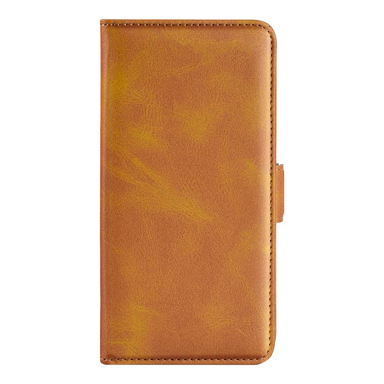 For iPhone 16e Dual-side Magnetic Buckle Horizontal Flip Leather Phone Case(Yellow)
