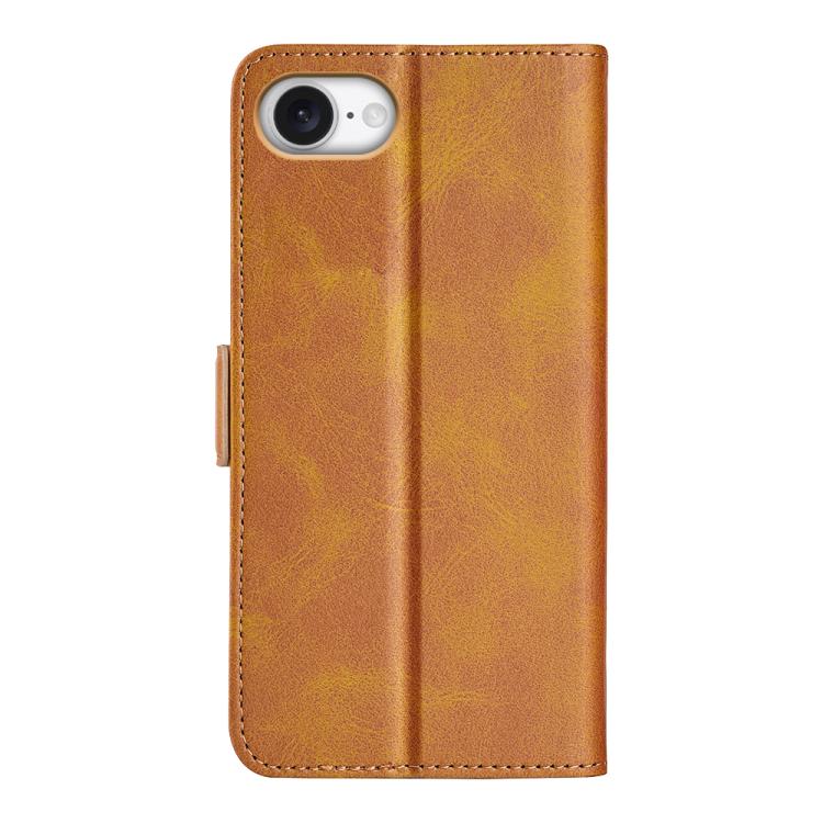 For iPhone 16e Dual-side Magnetic Buckle Horizontal Flip Leather Phone Case(Yellow)
