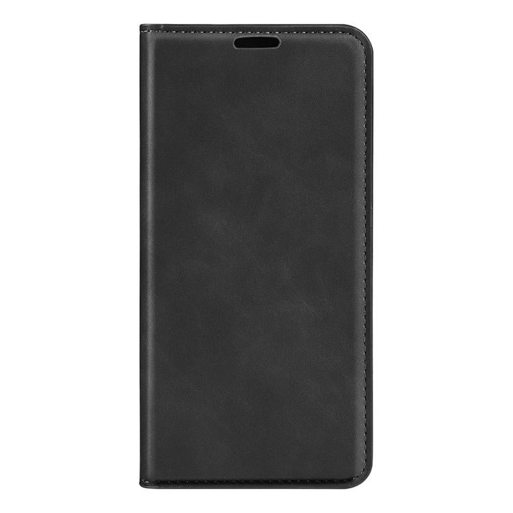 For iPhone 16e Retro-skin Magnetic Suction Leather Phone Case(Black)