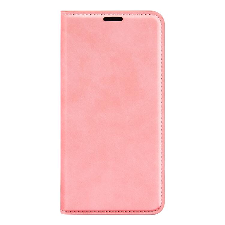 For iPhone 16e Retro-skin Magnetic Suction Leather Phone Case(Pink)