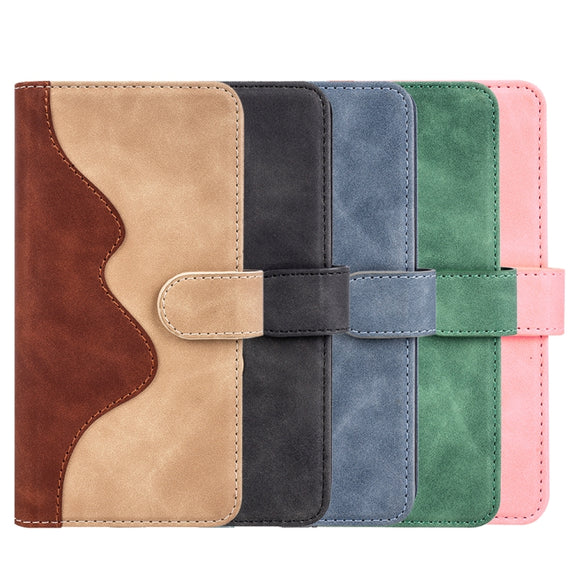 For iPhone 16 Stitching Horizontal Flip Leather Phone Case(Black)