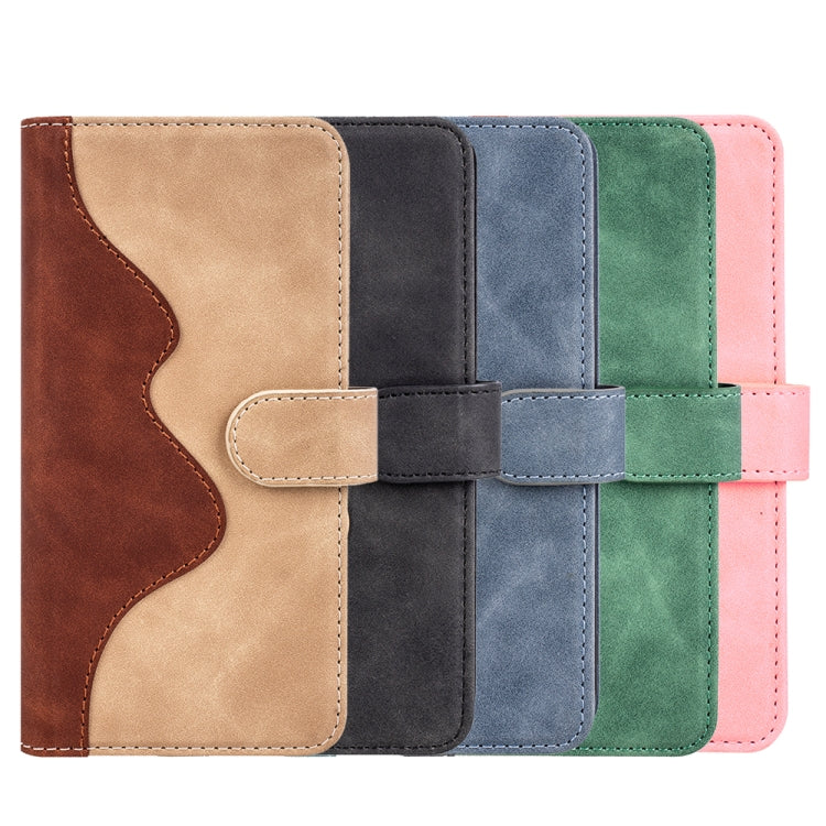 For iPhone 16 Stitching Horizontal Flip Leather Phone Case(Black)