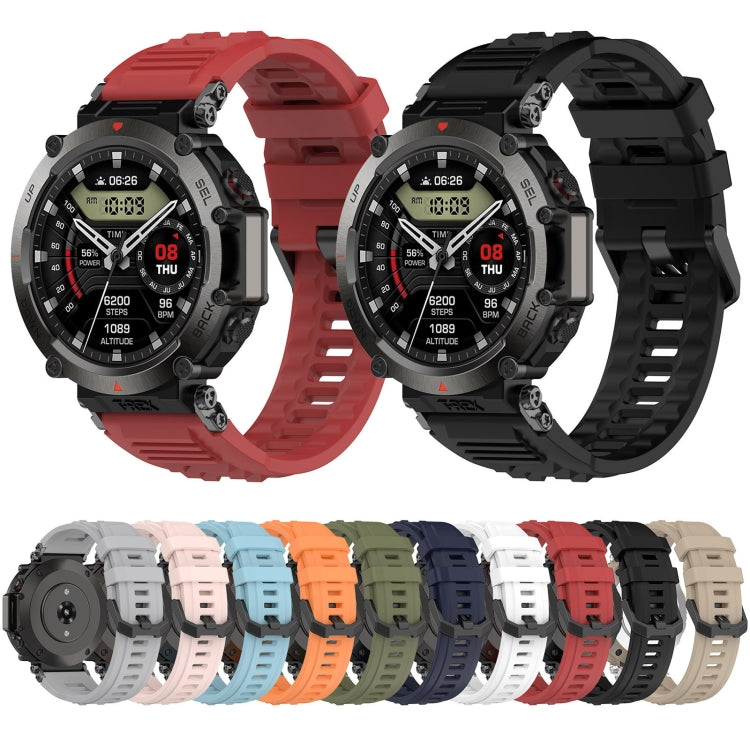 For Amazfit T-Rex Ultra Silicone Sports Watch Band(Desert Yellow)
