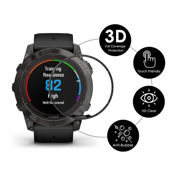 For Garmin Fenix 7 Pro 2pcs ENKAY 3D Full Coverage Soft PC Edge PMMA HD Screen Protector Film