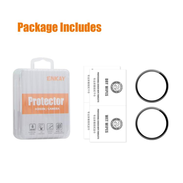 For Garmin vivoactive 6 2pcs ENKAY 3D Full Coverage Soft PC Edge PMMA HD Screen Protector Film