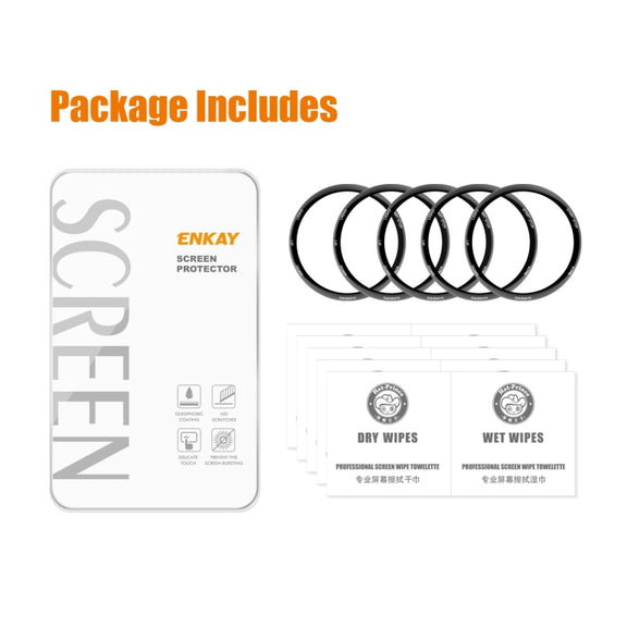 For Garmin Forerunner 265 5pcs ENKAY 3D Full Coverage Soft PC Edge PMMA HD Screen Protector Film