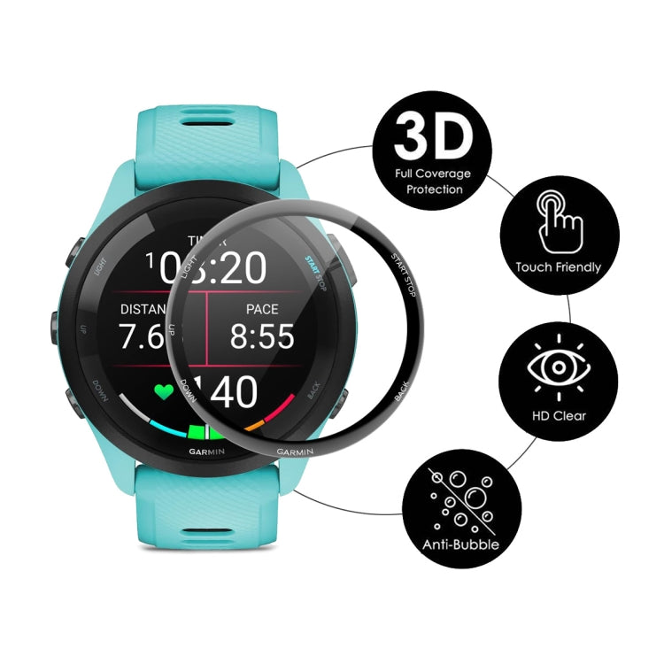 For Garmin Forerunner 265S 5pcs ENKAY 3D Full Coverage Soft PC Edge PMMA HD Screen Protector Film