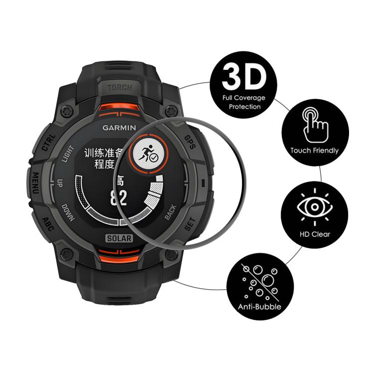 For Garmin Instinct E 45mm 5pcs ENKAY 3D Full Coverage Soft PC Edge PMMA HD Screen Protector Film