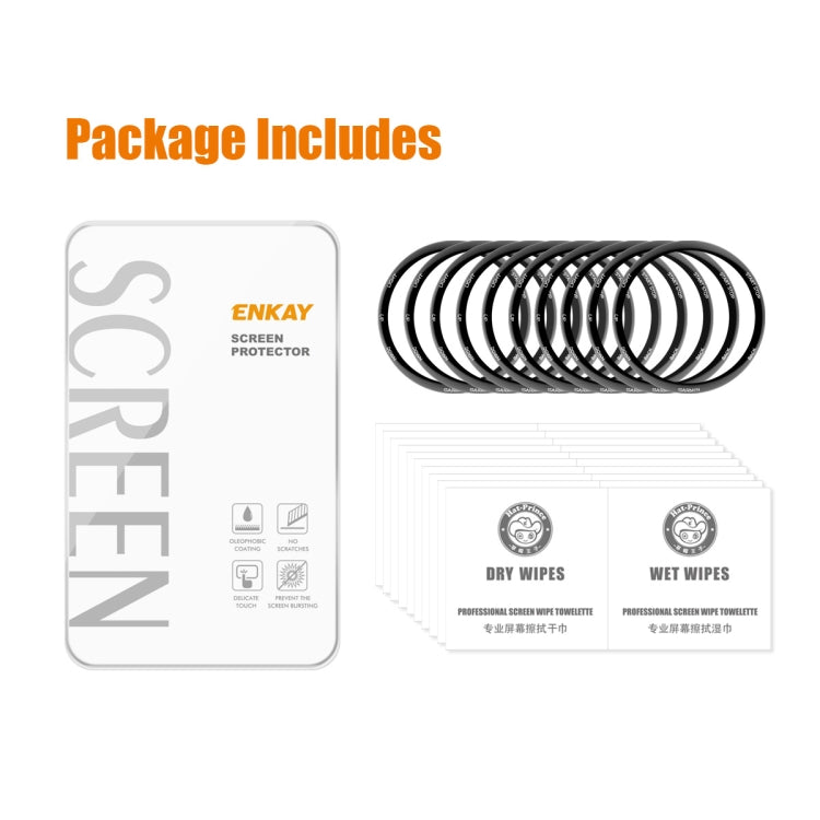For Garmin Forerunner 265 10pcs ENKAY 3D Full Coverage Soft PC Edge PMMA HD Screen Protector Film