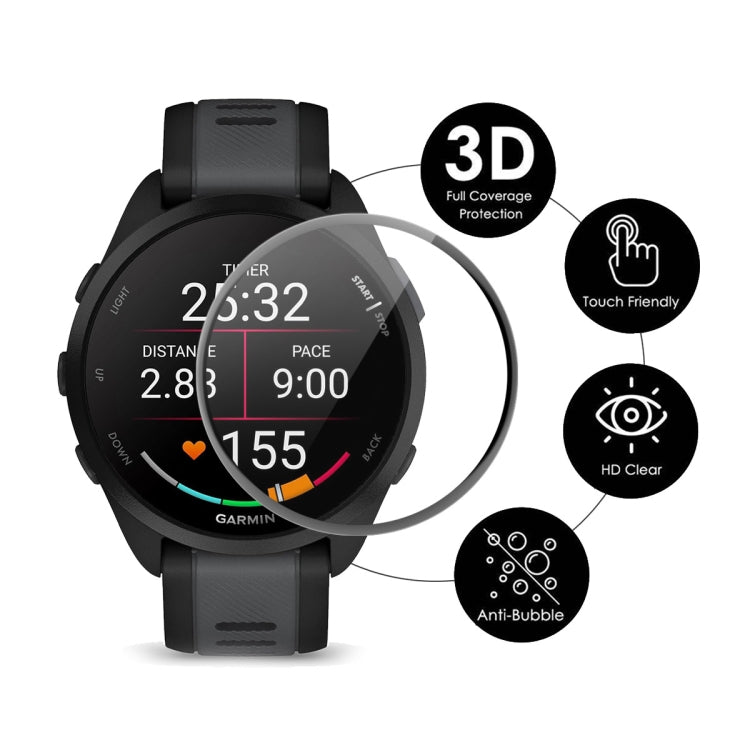 For Garmin Forerunner 165 / 165 Music 10pcs ENKAY 3D Full Coverage Soft PC Edge PMMA HD Screen Protector Film