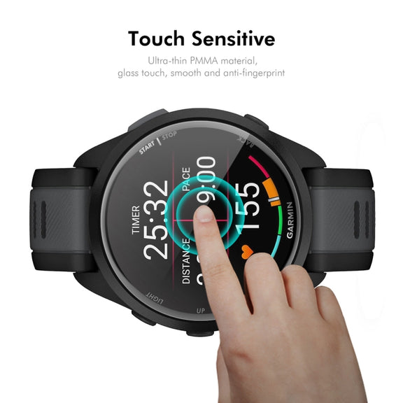For Garmin Forerunner 165 / 165 Music 10pcs ENKAY 3D Full Coverage Soft PC Edge PMMA HD Screen Protector Film