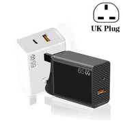 GaN PD48W Type-C PD3.0 + USB3.0 Notebook Adapter ，UK Plug(White)