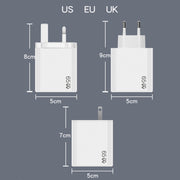 GaN PD48W Type-C PD3.0 + USB3.0 Notebook Adapter ，UK Plug(White)